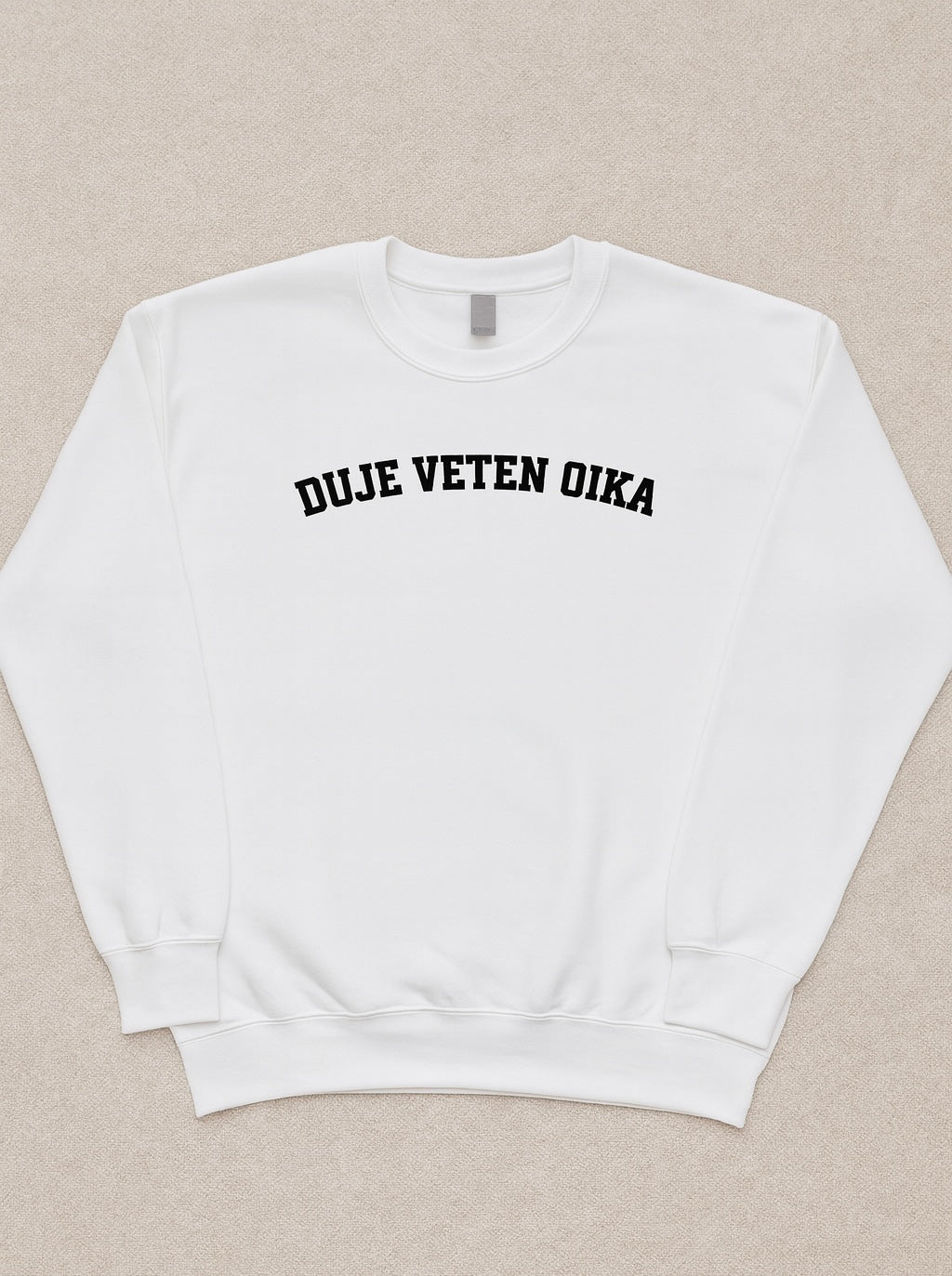 White sweat shirt Duje veten qika