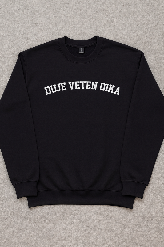 Black sweat shirt/ Duje veten qika